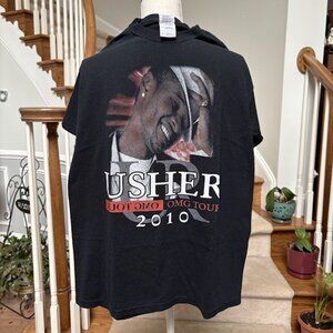 Usher 2010 Omg Tour Vintage Graphic Tee with Guest Trey Songz